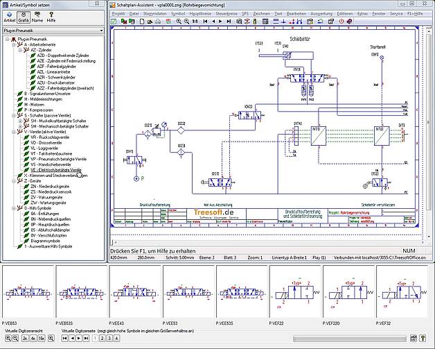 Treesoft CAD Plug-in Pneumatik