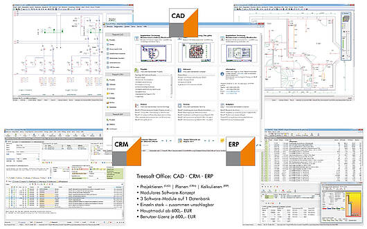 Treesoft ElektroCAD, CRM, ERP modulare Software-Konzept
